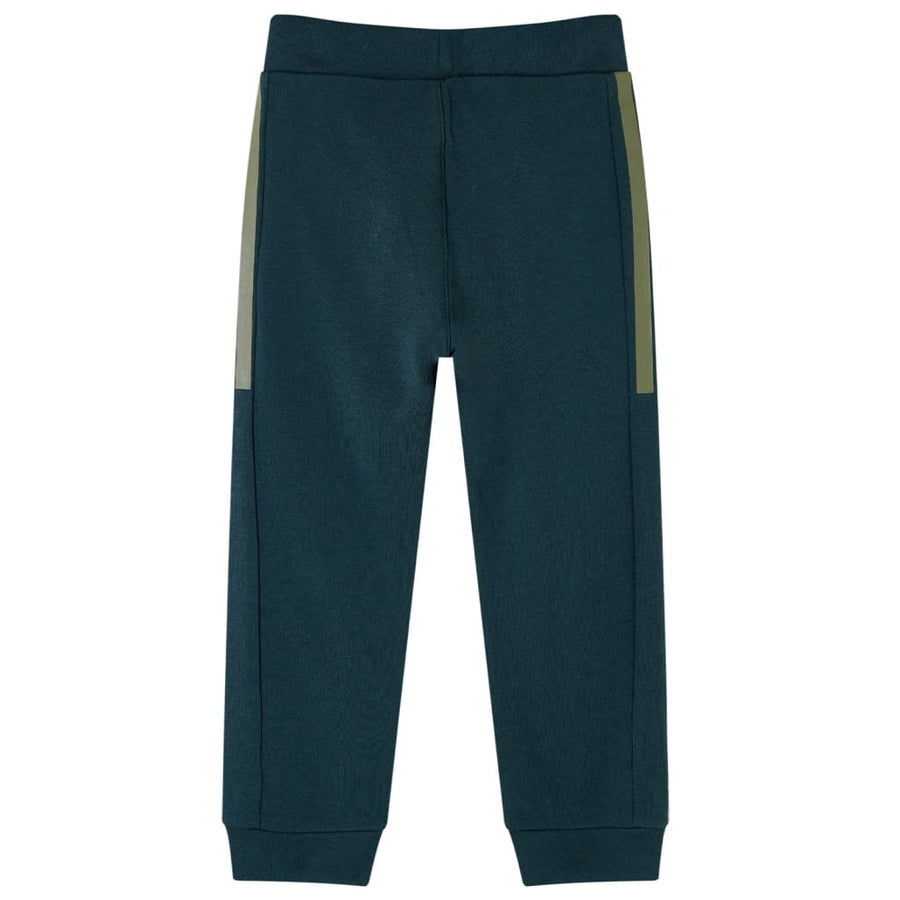 Kinderjoggingbroek met trekkoord 92 mosgroen 92