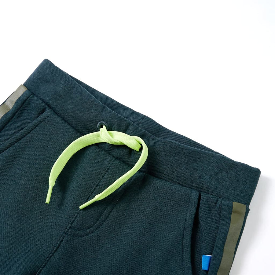 Kinderjoggingbroek met trekkoord 92 mosgroen 92
