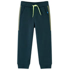 Kids' joggers with drawstring 140 moss green