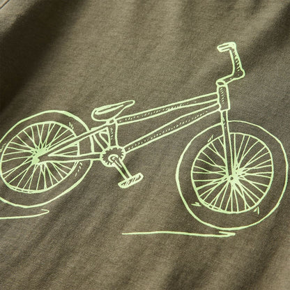 Kindershirt met lange mouwen 116 kakikleurig