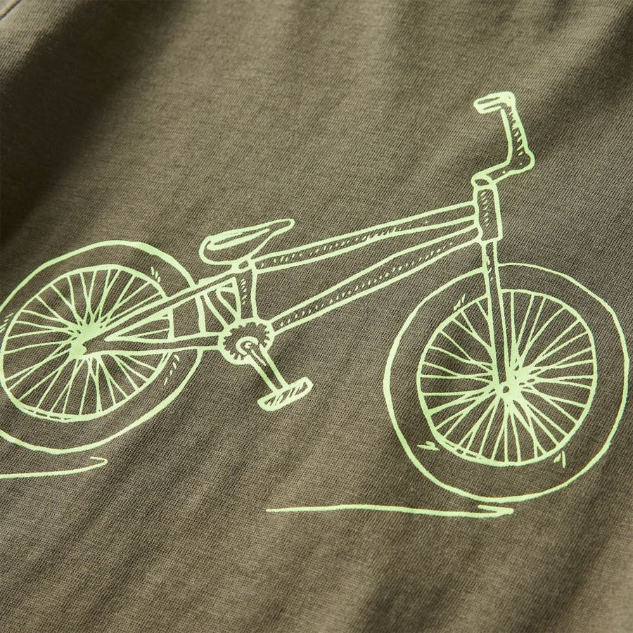 Kindershirt met lange mouwen 116 kakikleurig