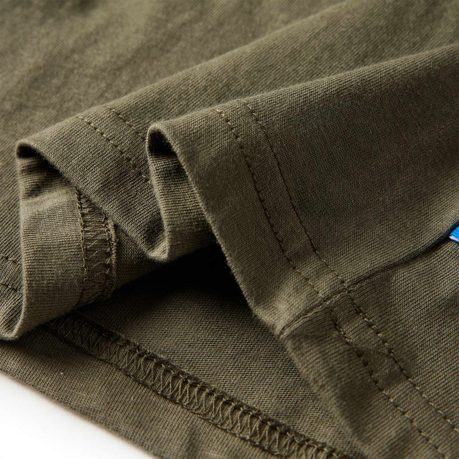 Kindershirt met lange mouwen 116 kakikleurig