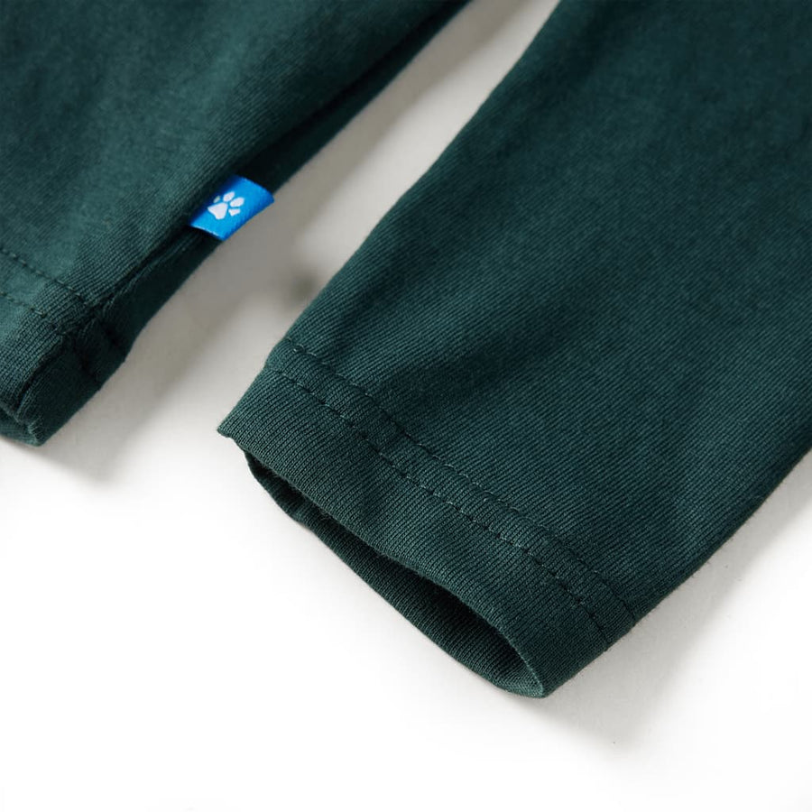 Kindershirt met lange mouwen 104 donkergroen 104