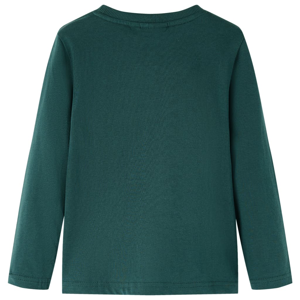 Kindershirt met lange mouwen 116 donkergroen 116