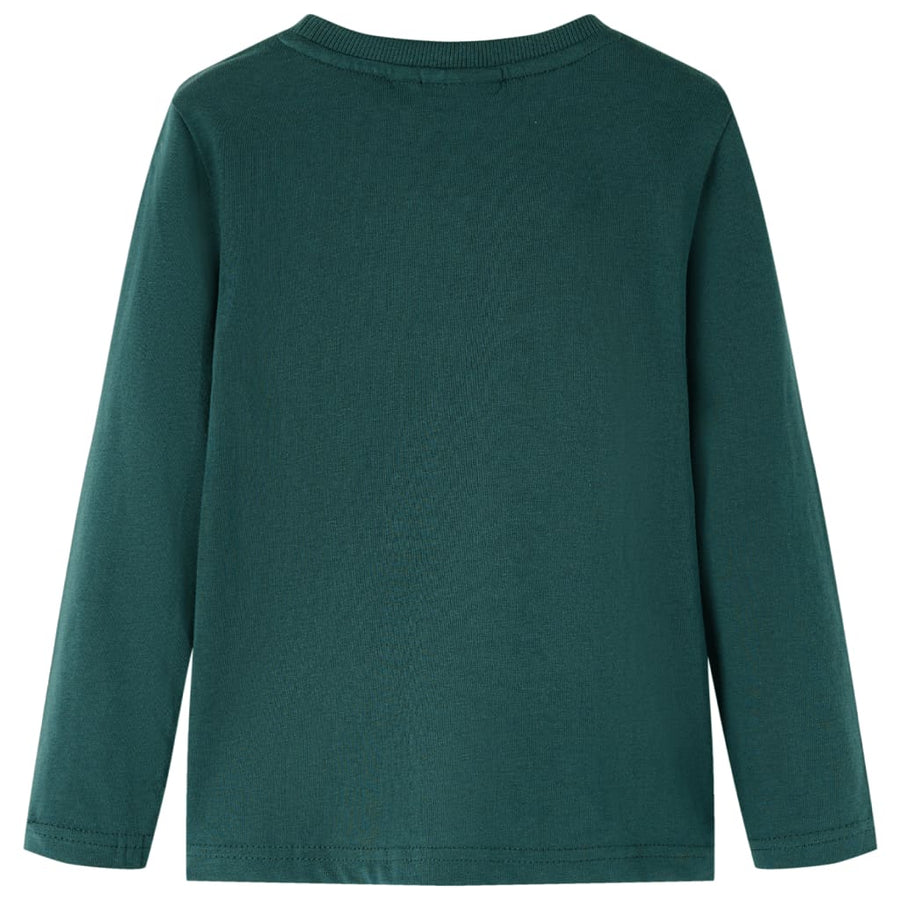 Kindershirt met lange mouwen 116 donkergroen 116