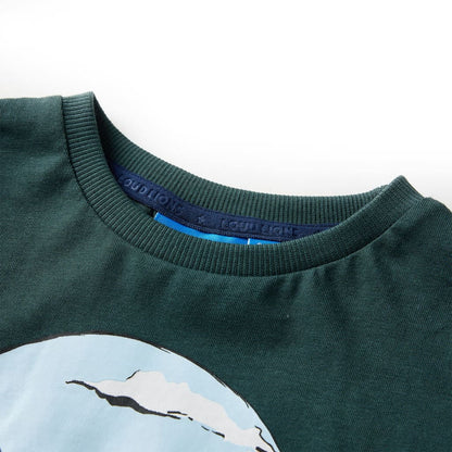 Kindershirt met lange mouwen 116 donkergroen 116