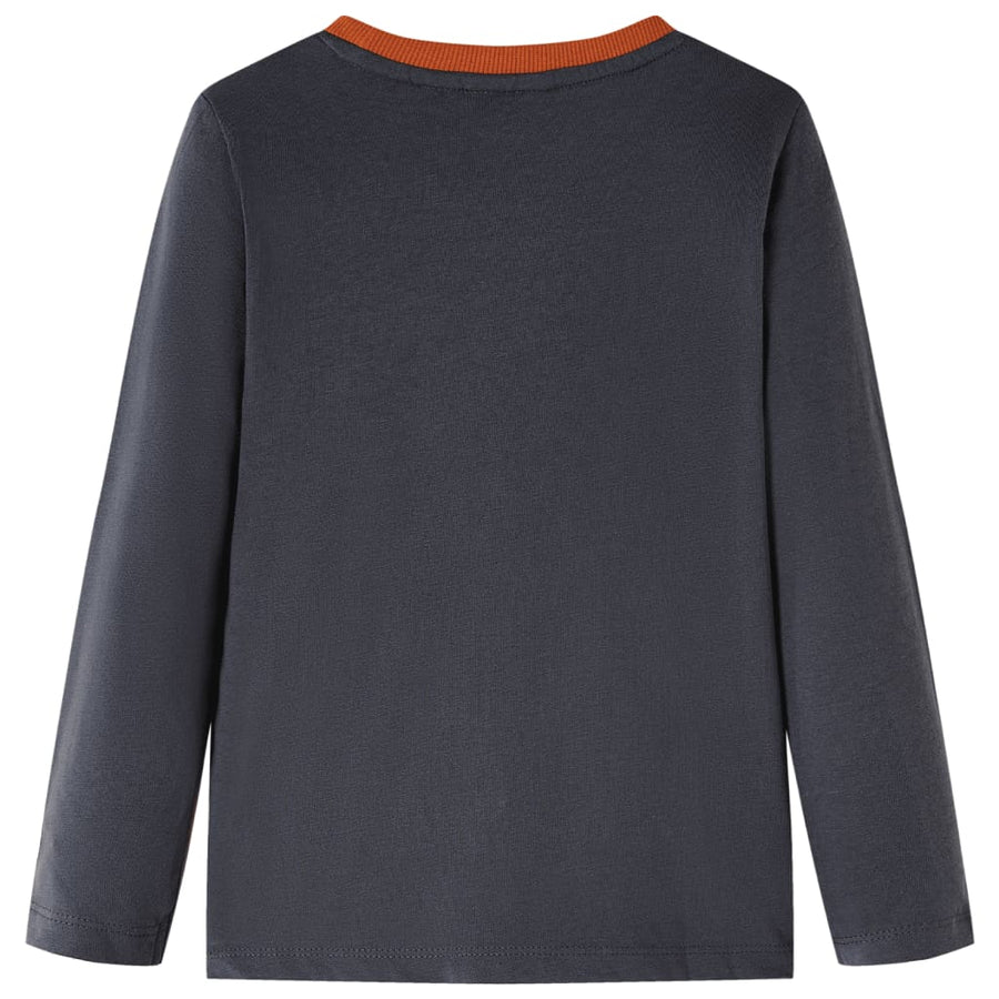Kindershirt met lange mouwen 92 antracietkleurig 92