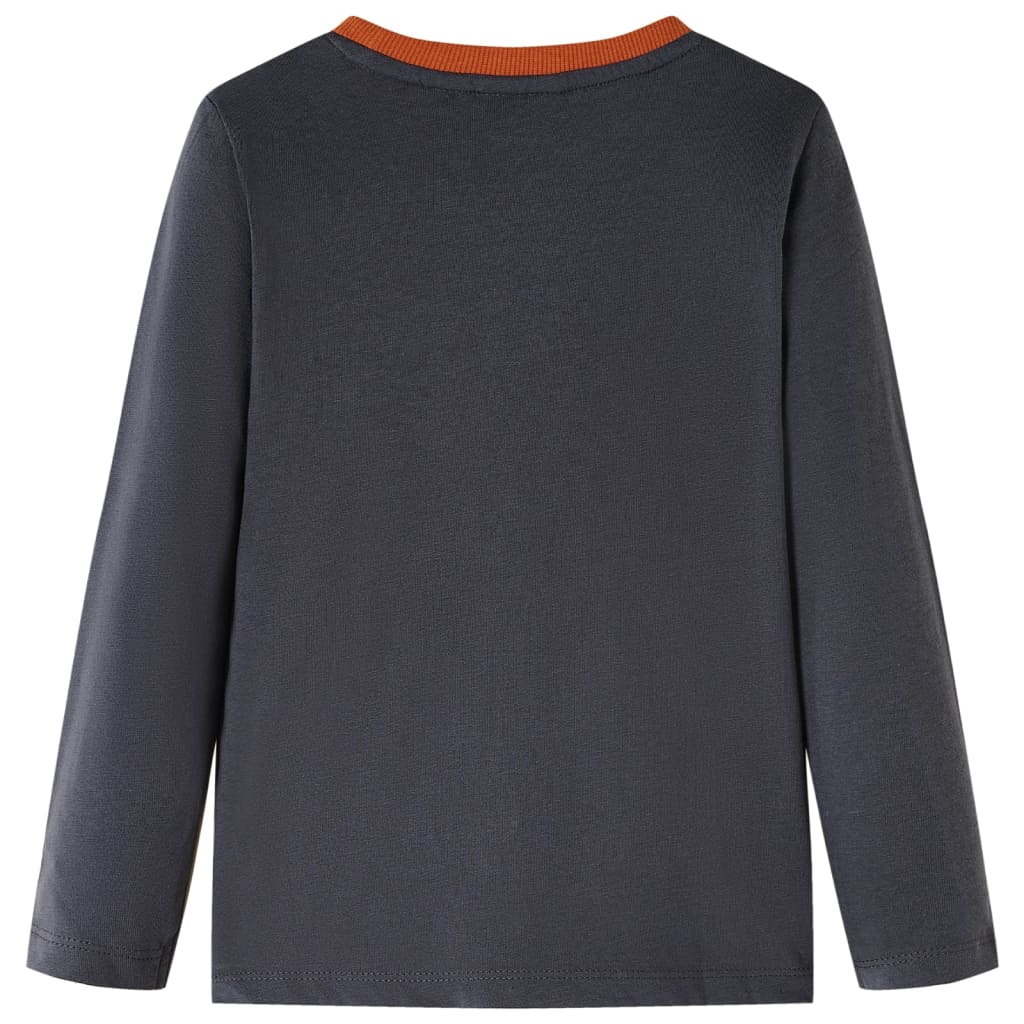 Kindershirt met lange mouwen 104 antracietkleurig 104