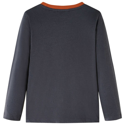 Kindershirt met lange mouwen 104 antracietkleurig 104