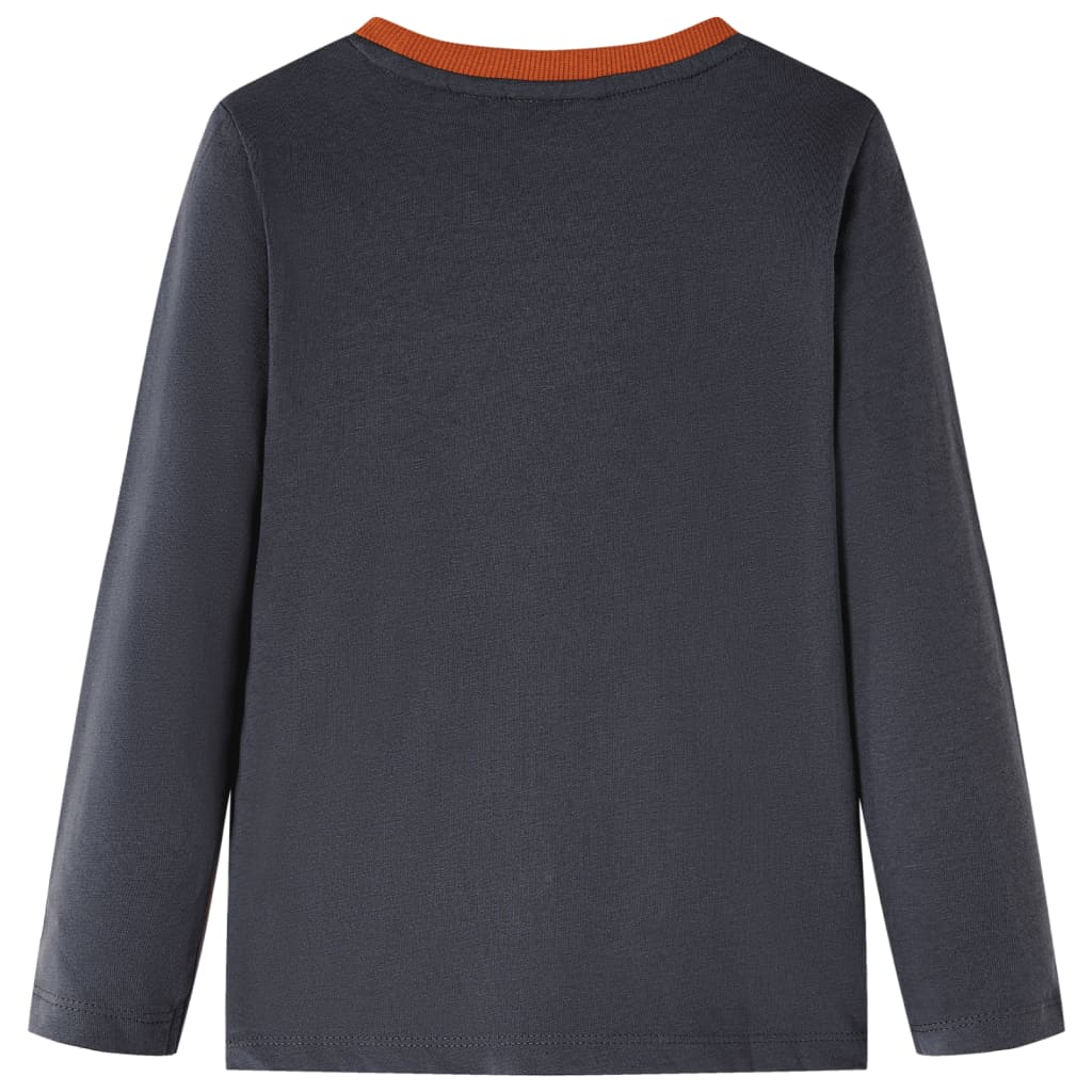 Kindershirt met lange mouwen 116 antracietkleurig 116