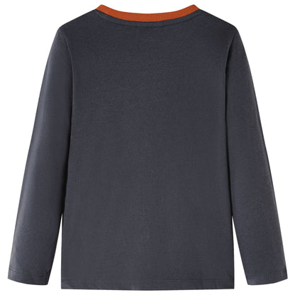 Kindershirt met lange mouwen 116 antracietkleurig 116