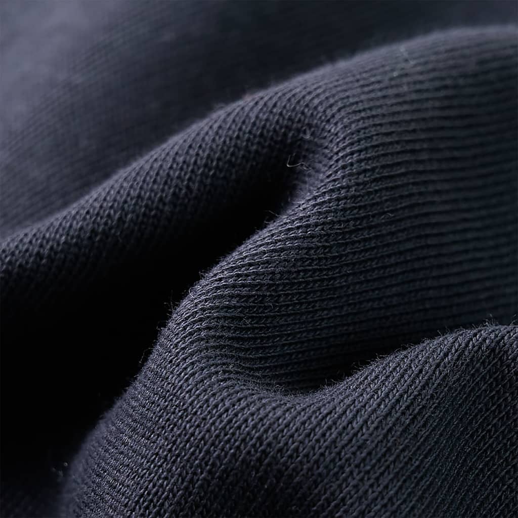 Kindersweater met capuchon halve rits 92 antraciet- en cognackleurig