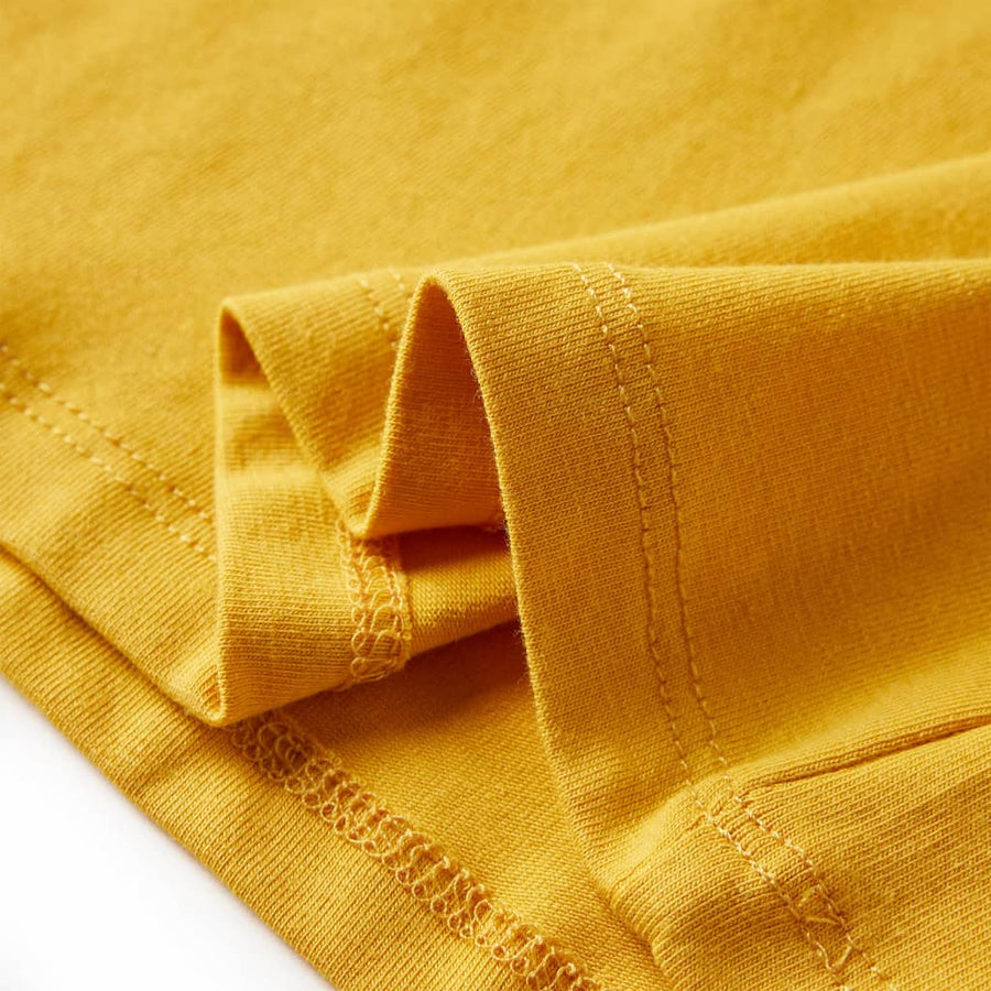 Kindershirt met lange mouwen 104 donker okerkleurig Oker