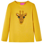 Kids' long-sleeved shirt 116 dark ochre