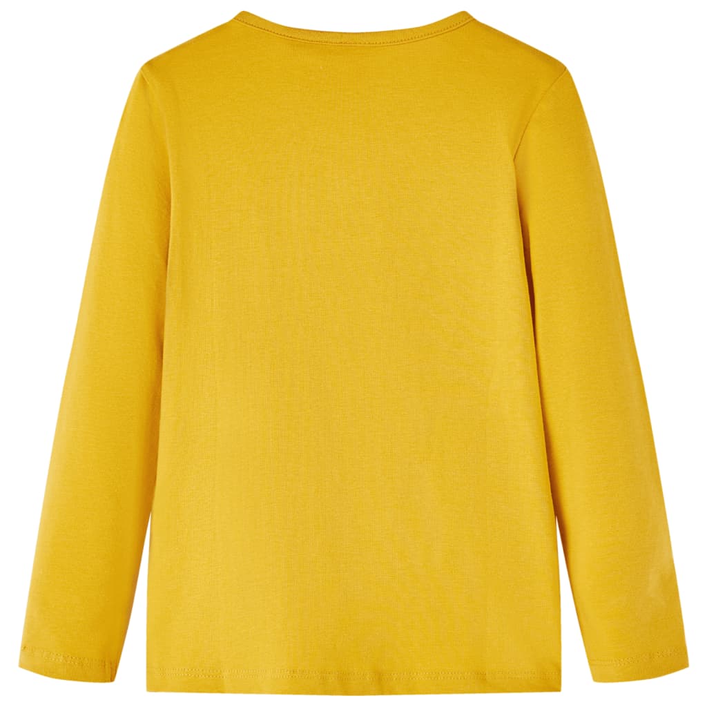 Kindershirt met lange mouwen 116 donker okerkleurig Oker