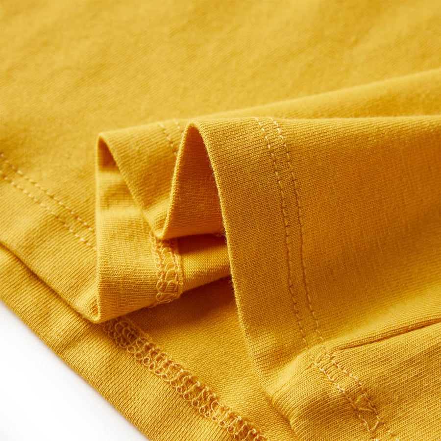 Kindershirt met lange mouwen 116 donker okerkleurig Oker