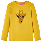 Children's long-sleeved shirt 128 dark ochre