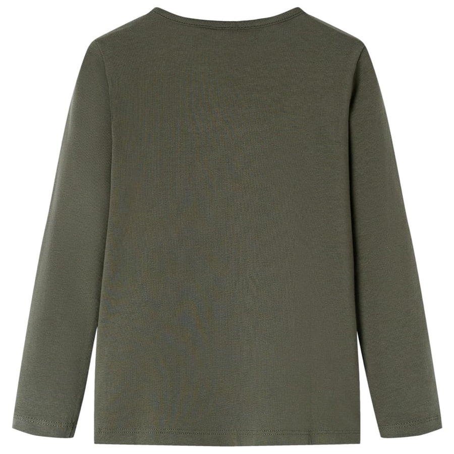 Kindershirt met lange mouwen 104 kakikleurig Kaki 104