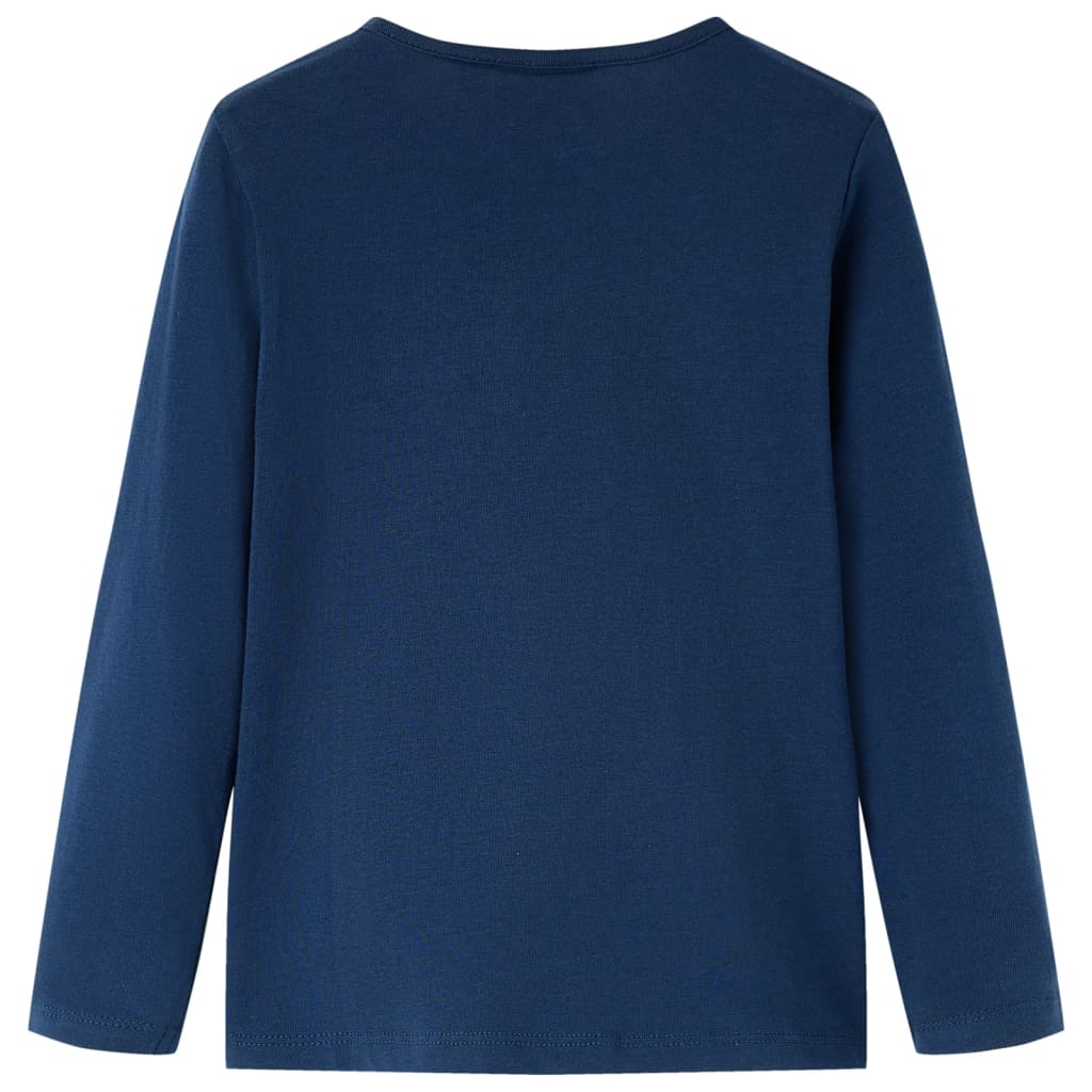 Kindershirt met lange mouwen 116 marineblauw Marineblauw 116