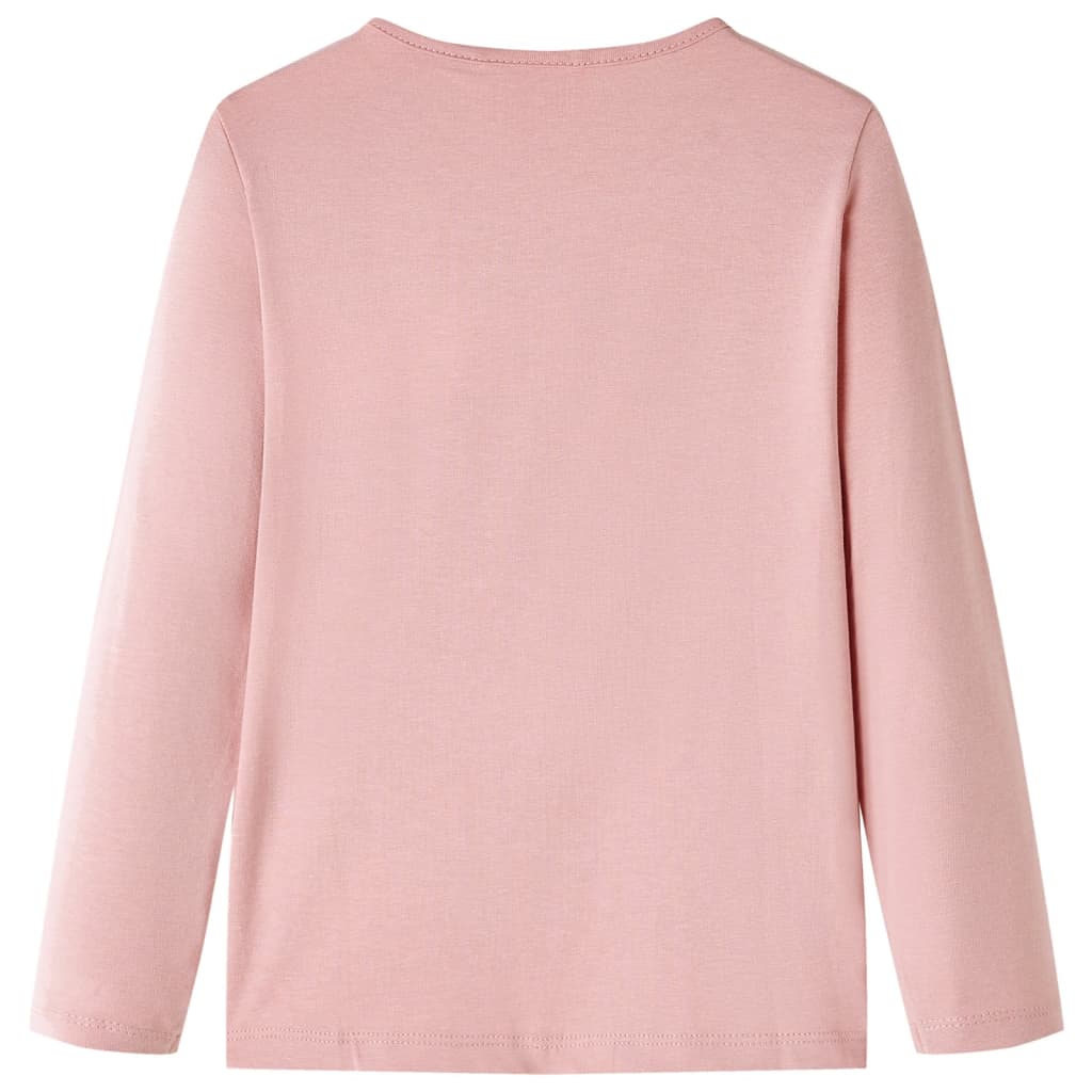 Kindershirt met lange mouwen 104 lichtroze lichtroze