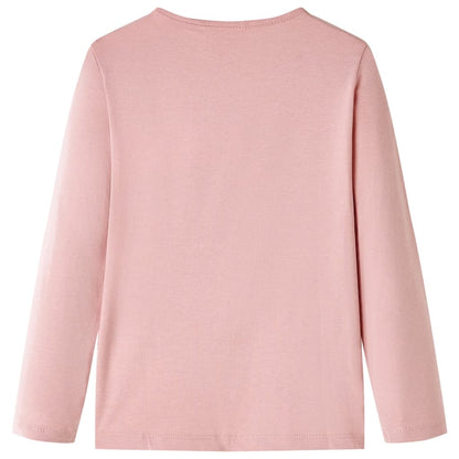Kindershirt met lange mouwen 104 lichtroze lichtroze