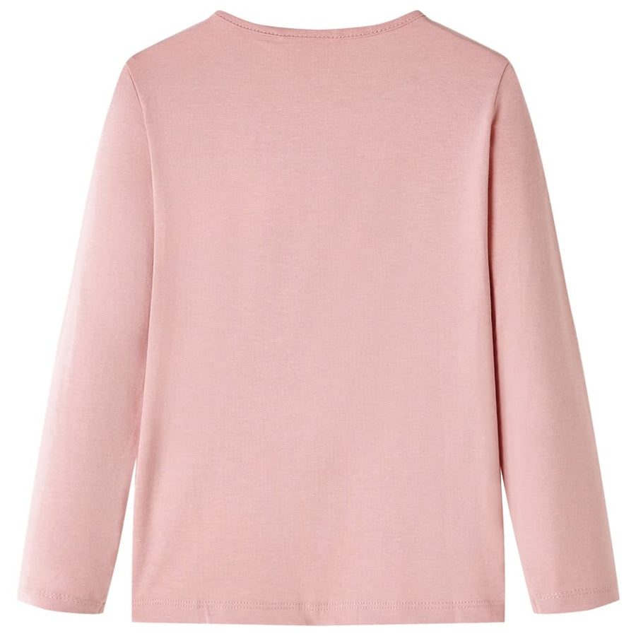 Kindershirt met lange mouwen 104 lichtroze lichtroze