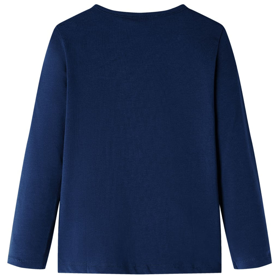 Kindershirt met lange mouwen 104 marineblauw Marineblauw 104