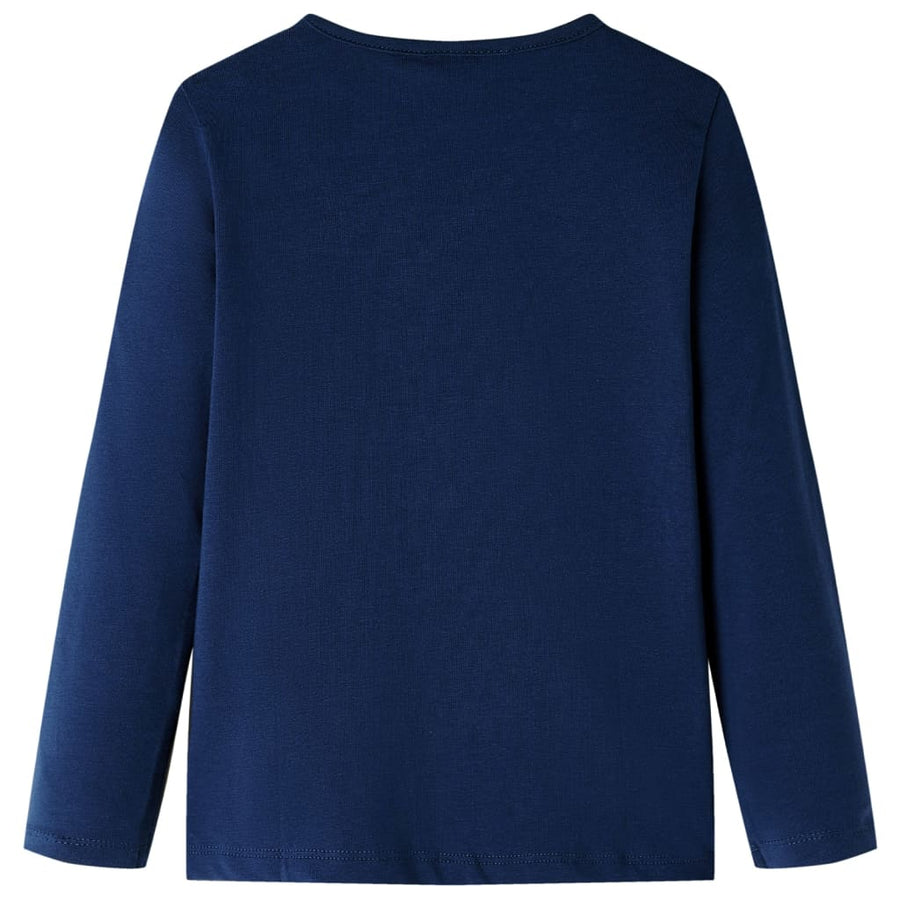 Kindershirt met lange mouwen 116 marineblauw Marineblauw 116