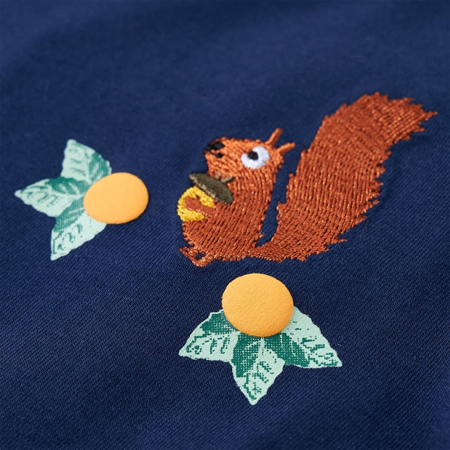 Kindershirt met lange mouwen 116 marineblauw Marineblauw 116