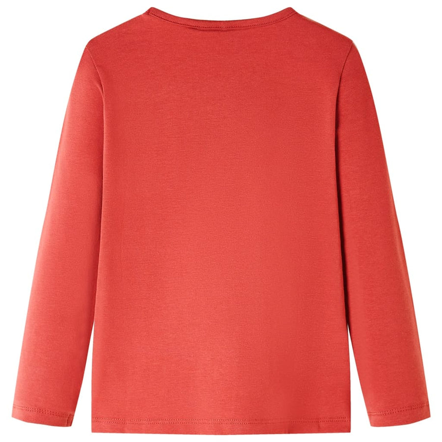 Kindershirt met lange mouwen 104 roodbruin Rood 104