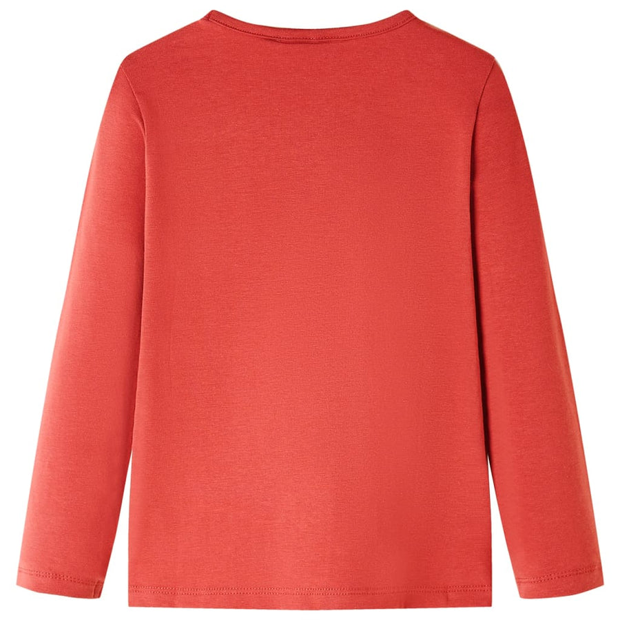 Kindershirt met lange mouwen 116 roodbruin Rood 116