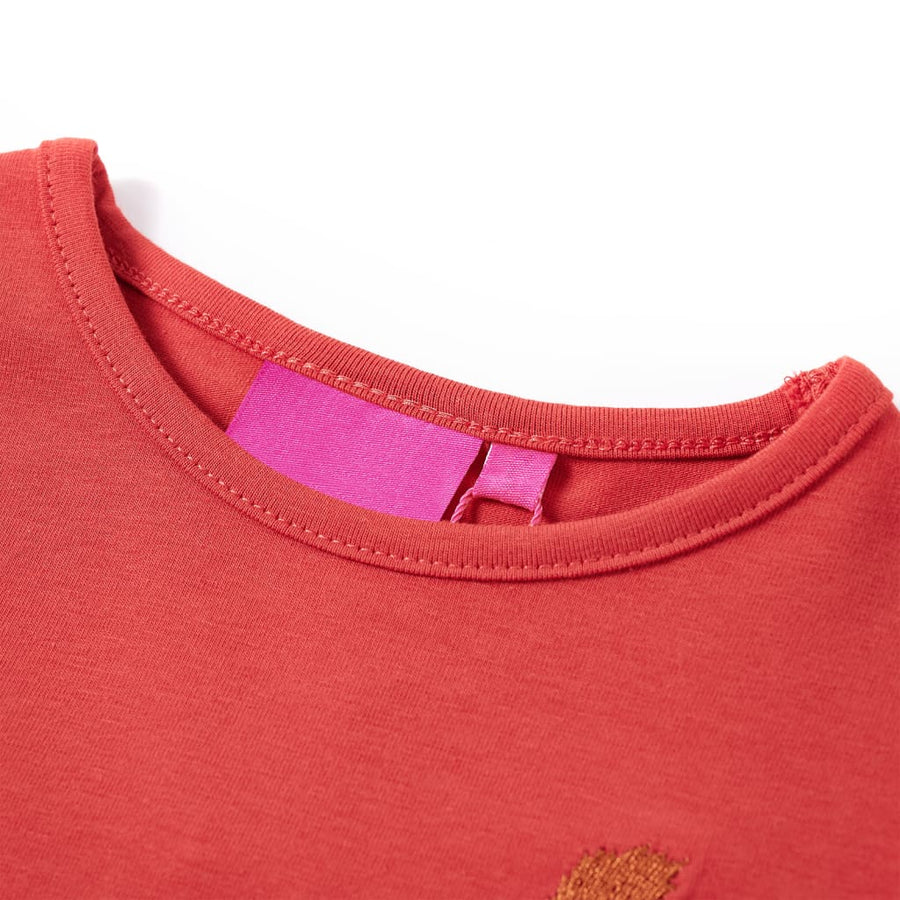 Kindershirt met lange mouwen 116 roodbruin Rood 116