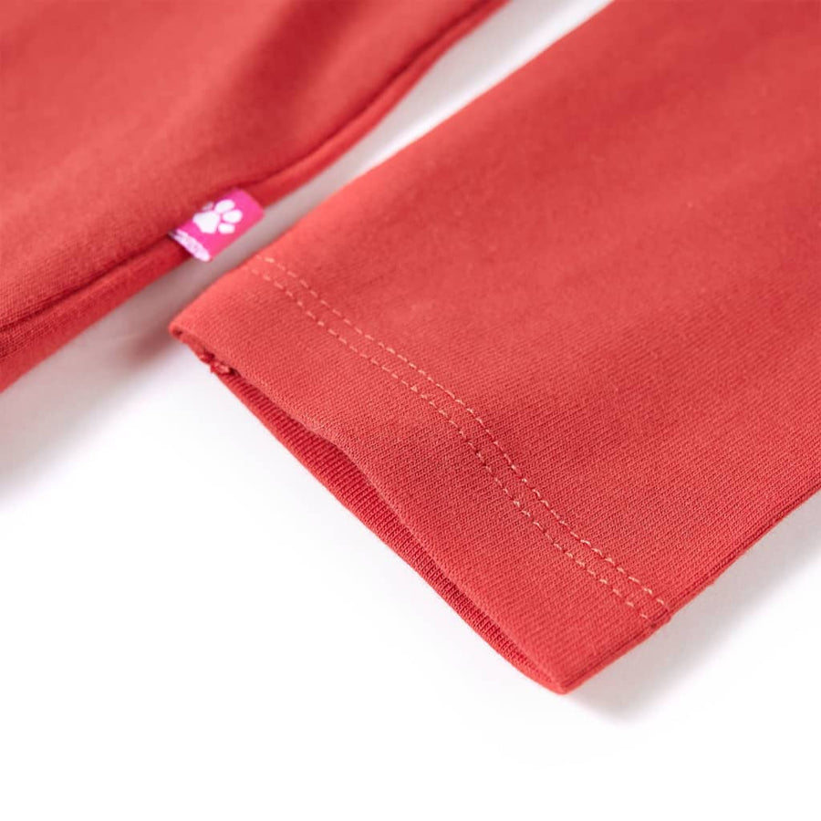 Kindershirt met lange mouwen 140 roodbruin Rood 140