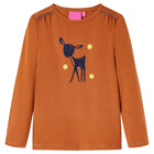 Children's long-sleeved shirt 104 cognac