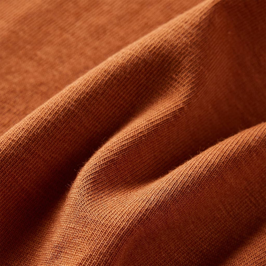 Kindershirt met lange mouwen 116 cognackleurig Cognac