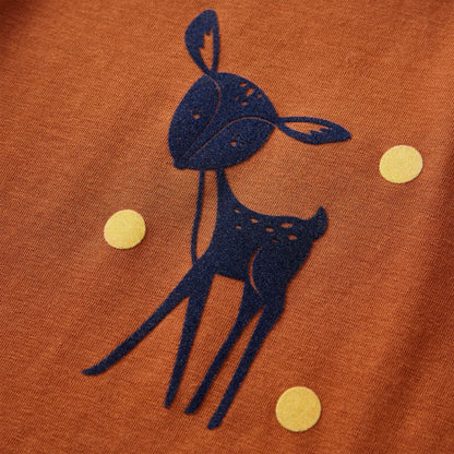Kindershirt met lange mouwen 140 cognackleurig Cognac 140