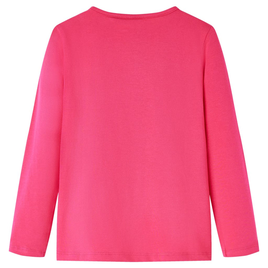 Kindershirt met lange mouwen 104 felroze Roze