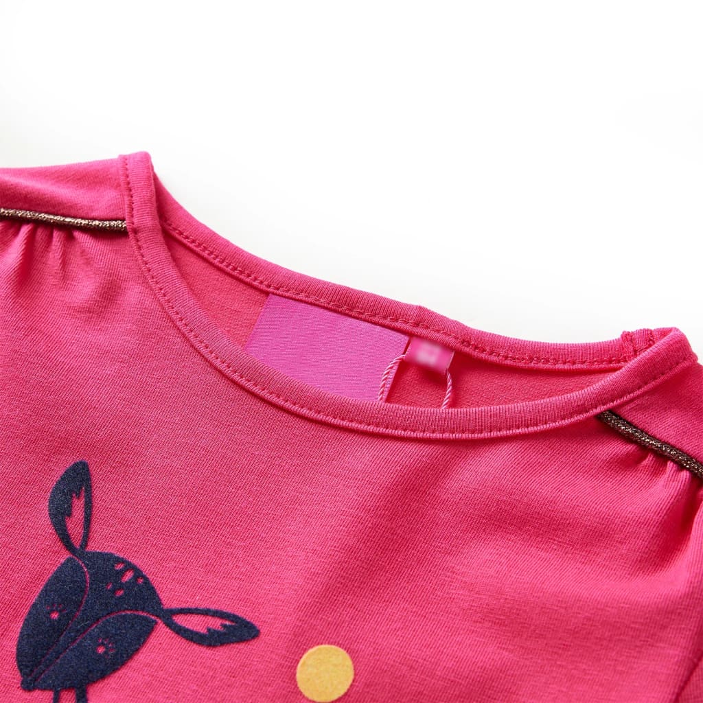 Kindershirt met lange mouwen 104 felroze Roze