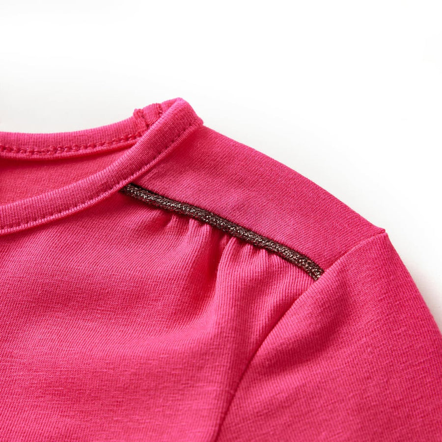 Kindershirt met lange mouwen 104 felroze Roze