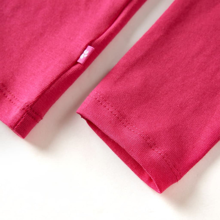 Kindershirt met lange mouwen 104 felroze Roze