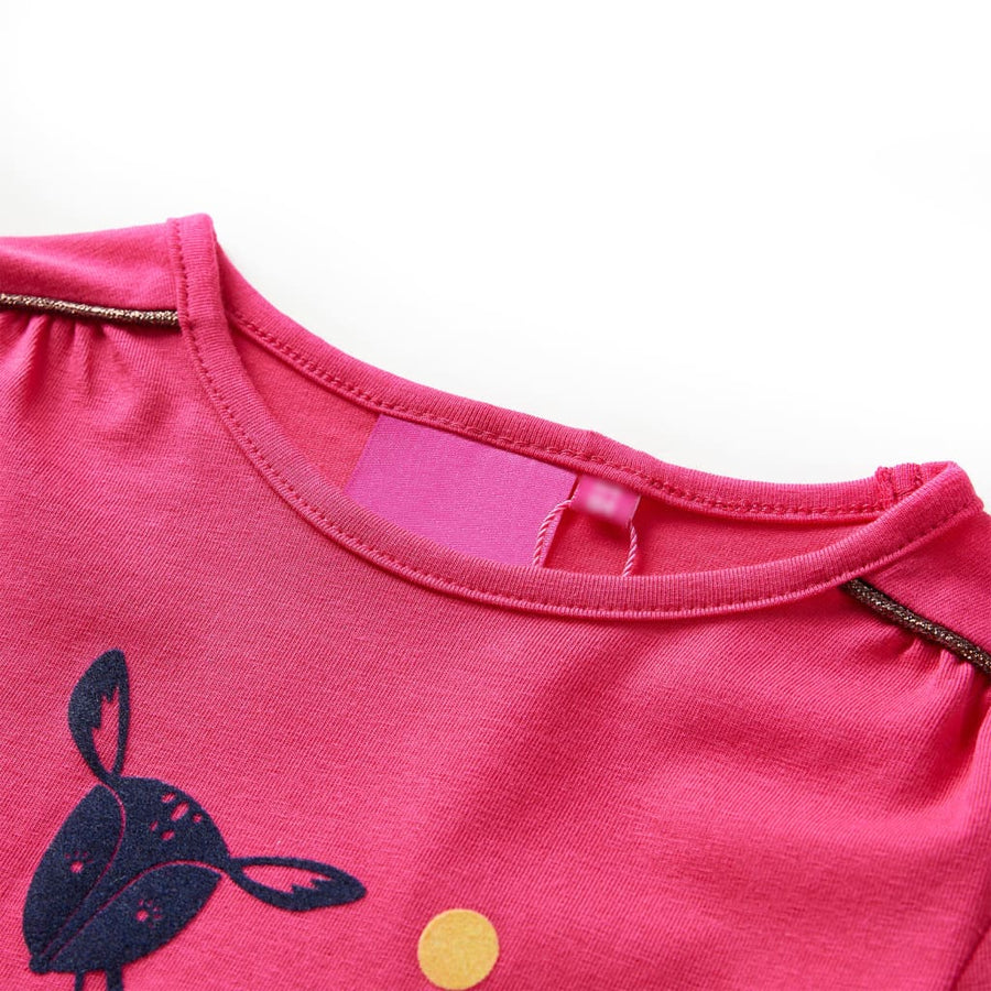 Kindershirt met lange mouwen 116 felroze Roze