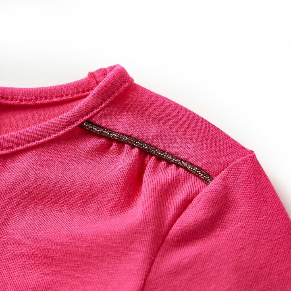 Kindershirt met lange mouwen 116 felroze Roze