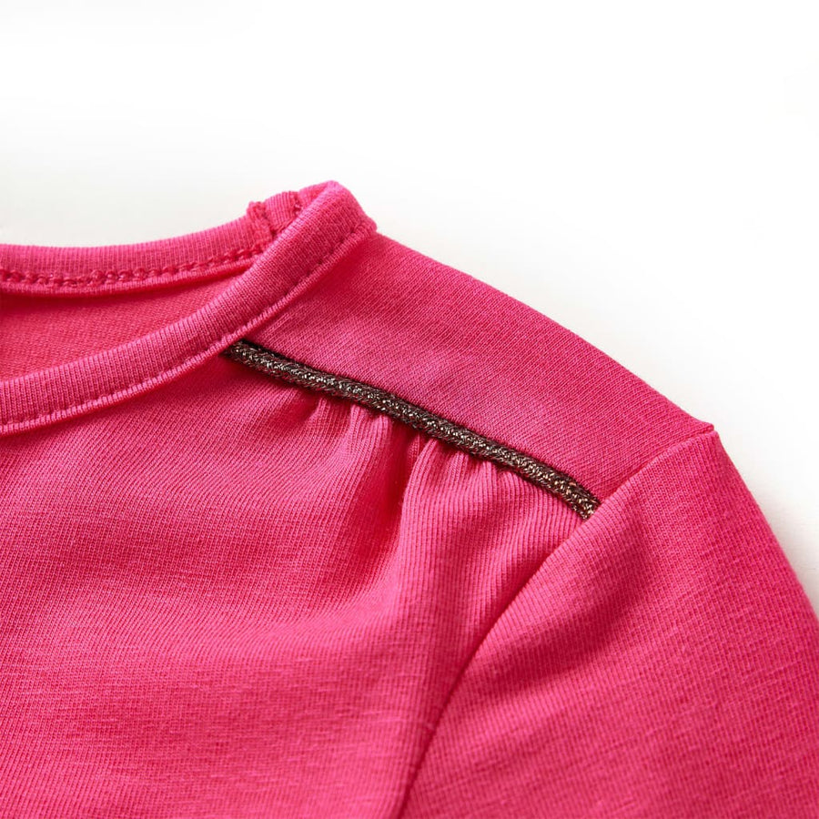 Kindershirt met lange mouwen 116 felroze Roze