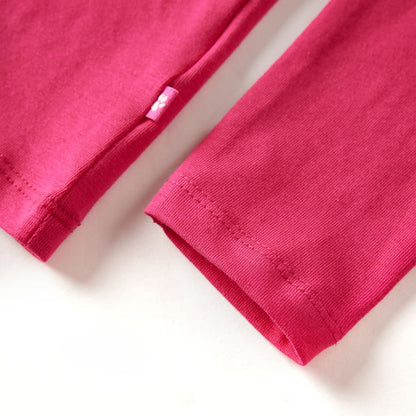 Kindershirt met lange mouwen 116 felroze Roze