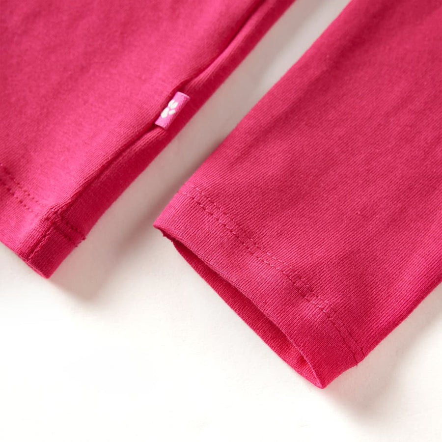 Kindershirt met lange mouwen 116 felroze Roze
