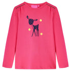 Children's long-sleeve shirt 140 bright pink