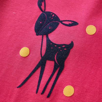 Kindershirt met lange mouwen 140 felroze Roze