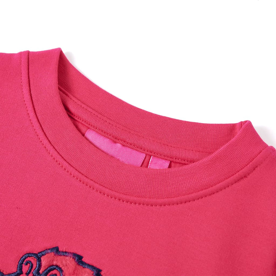 Kindertrui 140 felroze Roze