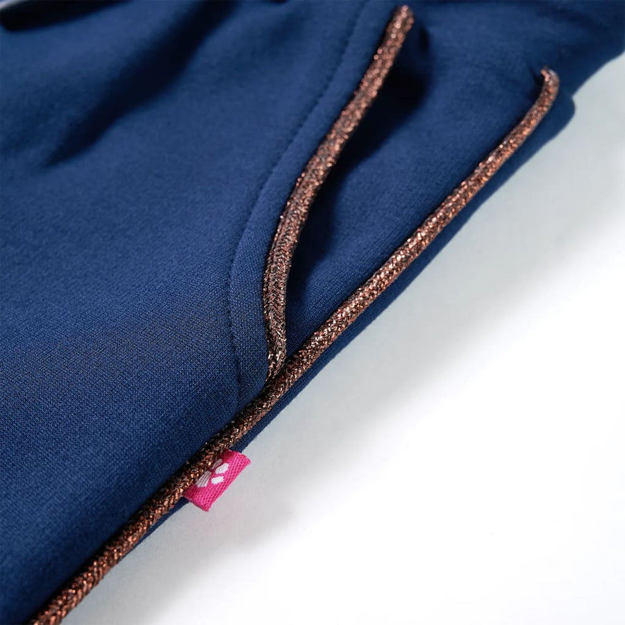 Kinderbroek met trekkoord 140 marineblauw 140