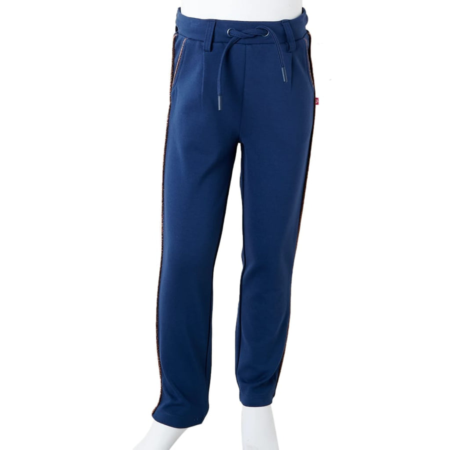 Kinderbroek met trekkoord 140 marineblauw 140